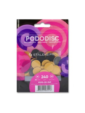 Staleks Pododisk Medium 240grit 50τμχ. Σετ ανταλλακτικά αυτοκόλλητα για δίσκο πεντικιούρ.