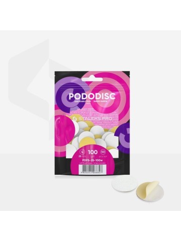 Staleks Αυτοκόλλητοι Ανταλλακτικοί Δίσκοι 25mm Soft Base Pododisc 100 grit 50τμχ