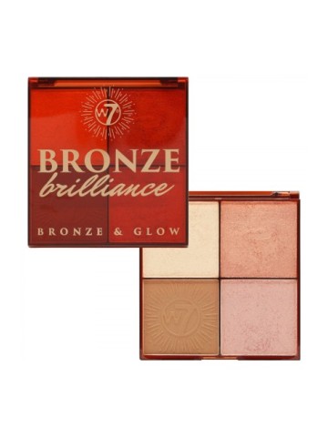 W7 Highlighter and Bronzer Palette Bronze Brilliance Light/Medium