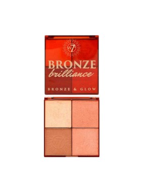 W7 Highlighter and Bronzer Palette Bronze Brilliance Medium/Dark W7 Highlighter and Bronzer Palette Bronze Brilliance Medium/Dark