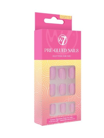 W7 Pre Glued Press On Nails Glitter for You