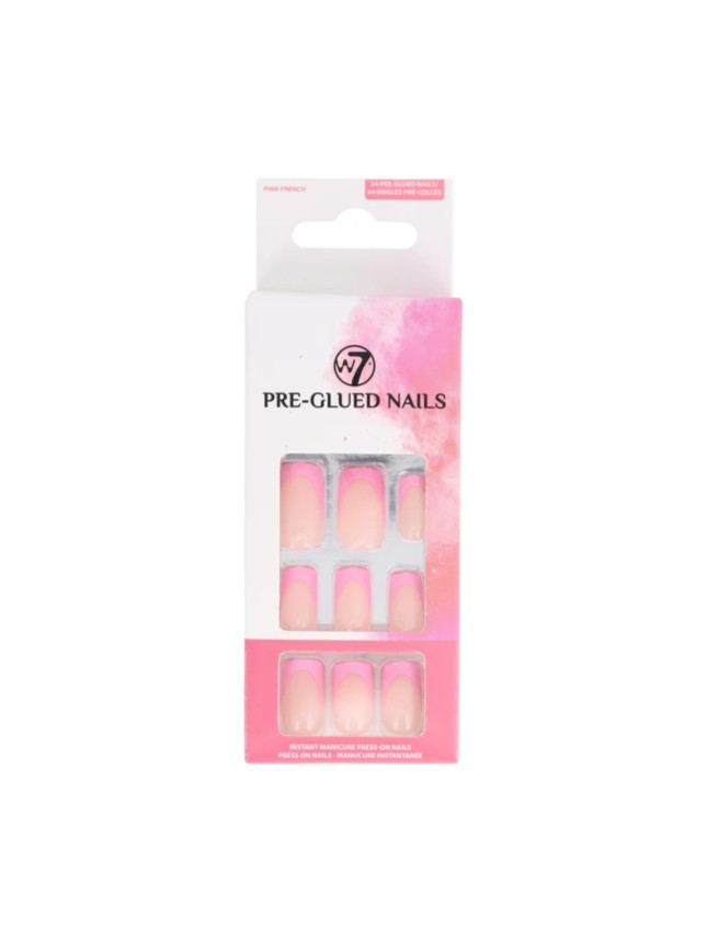 W7 Pre-Glued Nails Pink French 