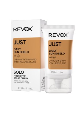 Revox Just Daily Sun Shield UVA+UVB Filters SPF50+ With Hyaluronic Acid 30ml Revox Just Daily Sun Shield UVA+UVB Filters SPF50+ With Hyaluronic Acid 30ml