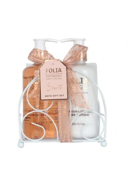 Folia Cosmetics Metal Base Biscuits Gift Set Shower Gel & Body Lotion Gift Set (41-484)