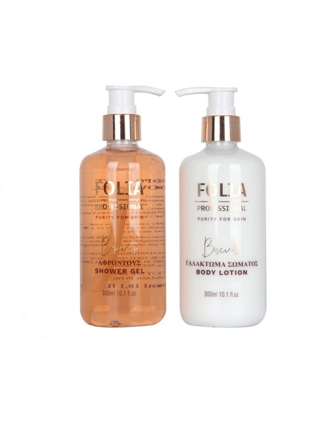Folia Cosmetics Metal Base Biscuits Gift Set Shower Gel & Body Lotion Gift Set (41-484)