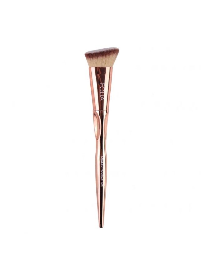 Folia Angled Foundation Brush Rose Gold (F-602)