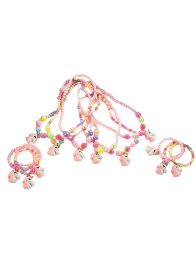 Azure Accessories Παιδικό Σετ Βραχιόλι Κολίε Μονόκερος (XA-0463)