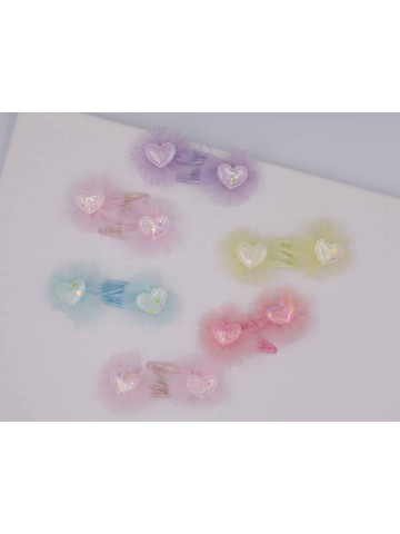 Azure Accessories σετ 2τμχ κλικ κλακ καρδούλα (ΧΑ-0614)