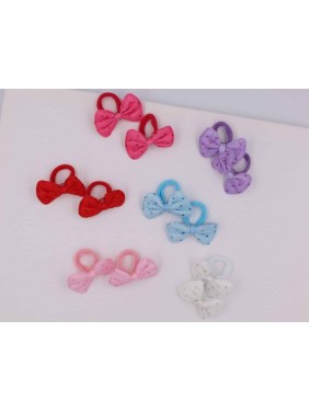 Azure Accessories σετ 2τμχ λαστιχάκια φιογκάκι (XΑ-0616)