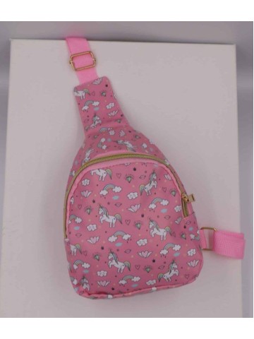 Azure Accessories παιδικό χιαστί τσαντάκι με μονόκερους (ΧΑ-0604)