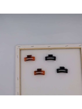 Azure Accessories μικρό κλαμεράκι σε μαύρο και ταρταρούγα (XA-0697)