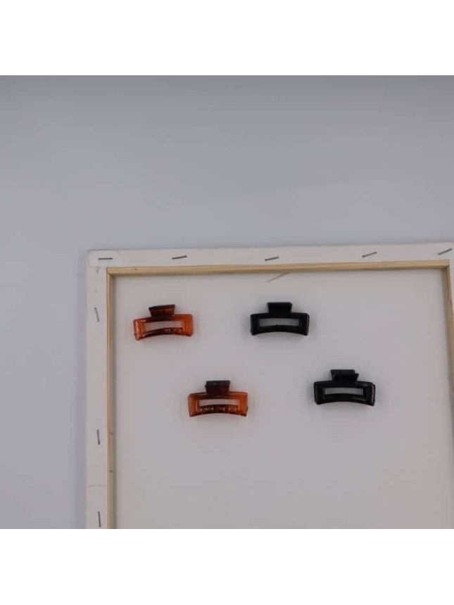 Azure Accessories μικρό κλαμεράκι σε μαύρο και ταρταρούγα (XA-0697)
