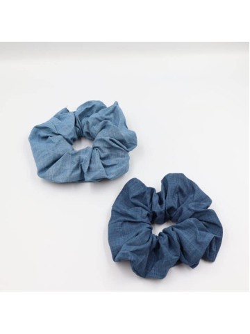 Azure Accessories scrunchie σε 2 αποχρώσεις εφέ τζιν (XA-0717)