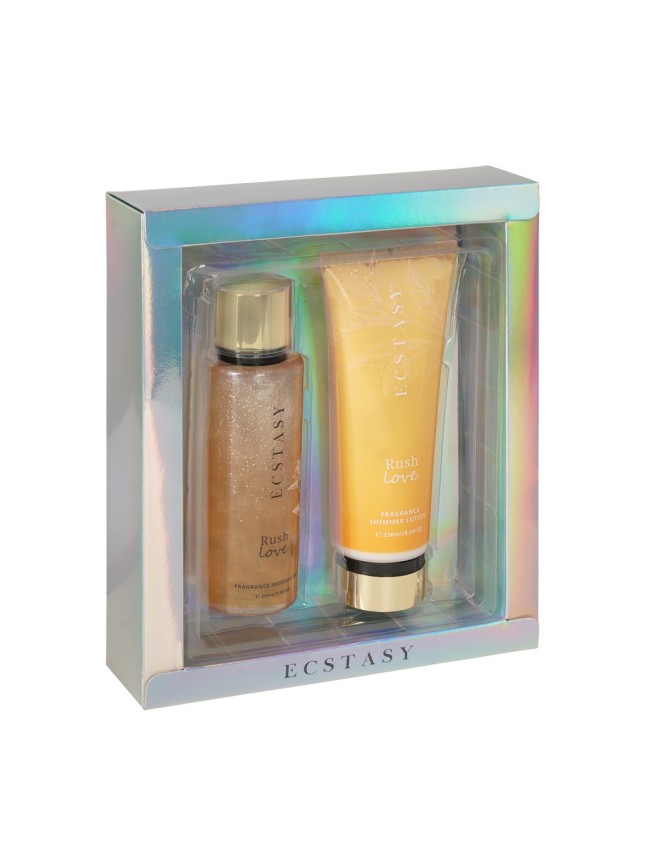 Ecstasy Σετ Δώρου - Rush Love Shimmer Body Cream 236ml + Shimmer Body Mist 250ml
