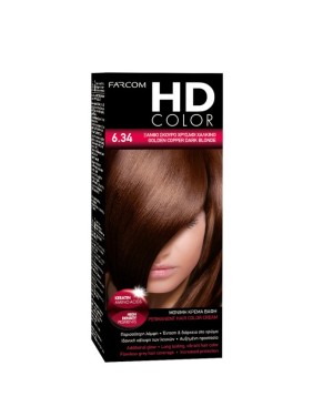 Farcom HD Color 6.34 Golden Copper Dark Blonde 60ml