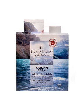 Primo Bagno Ocean Men Gift Set Duo Hair Body Wash 150ml And After Shave Gel 100ml