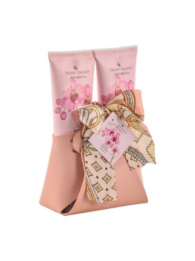 Primo Bagno Cosmetic Bag Wild Orchid With Fouland, Body Lotion & Shower Gel