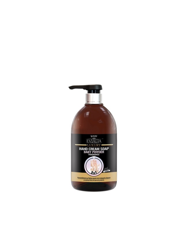 Evialia Hand Cream Soap Baby Powder Με Κρέμα & 18 ενεργά συστατικά - 1lt (25005-6)