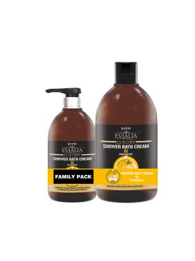 Evialia Family Pack Shower Bath Cream JG Με Κρέμα Σώματος & 18 ενεργά συστατικά - 1lt + 500ml (24037-5)