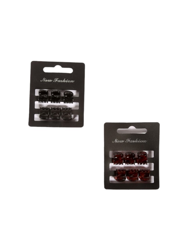 Ro-Ro Accessories Κλάμερ Μαλλιών 1.2cm Σετ 6τμχ (01-9007)