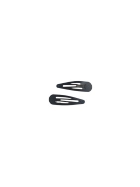  Ro-Ro Accessories Κλικ κλακ μαλλιών μαύρα ματ 5cm σετ 2 τμχ (12-0015)