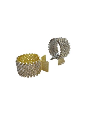  Ro-Ro Accessories Ρολάκι μαλλίων στρας Χρυσό & Ασημί (29-0020)