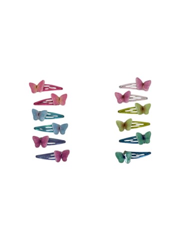 Ro-Ro Accessories Παιδικό Κλικ Κλακ Πεταλούδα σετ 6τμχ (15-0150)