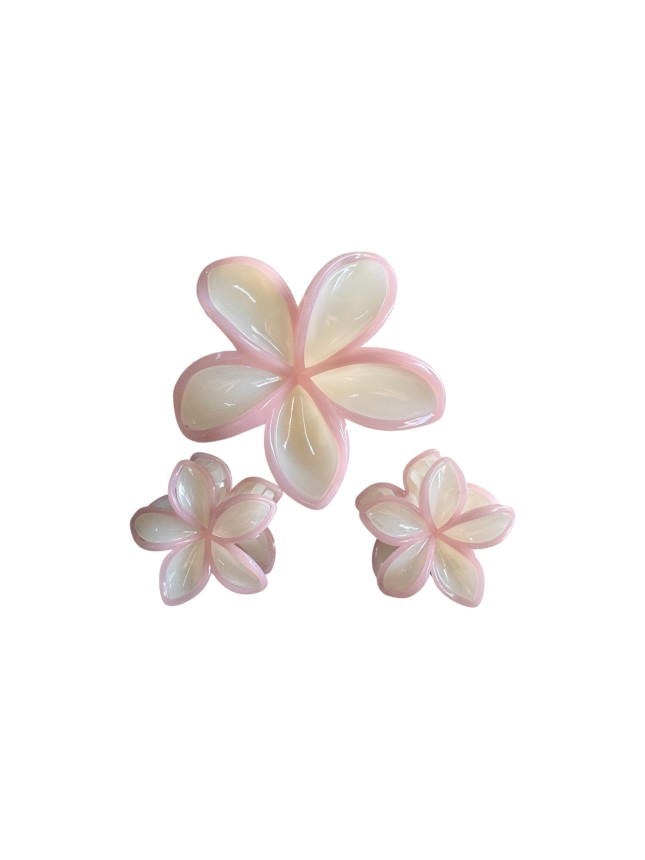 Ro-Ro Accessories Κλάμερ Μαλλιών Λουλούδι 4-8cm Σετ 3τμχ  (02-0346)