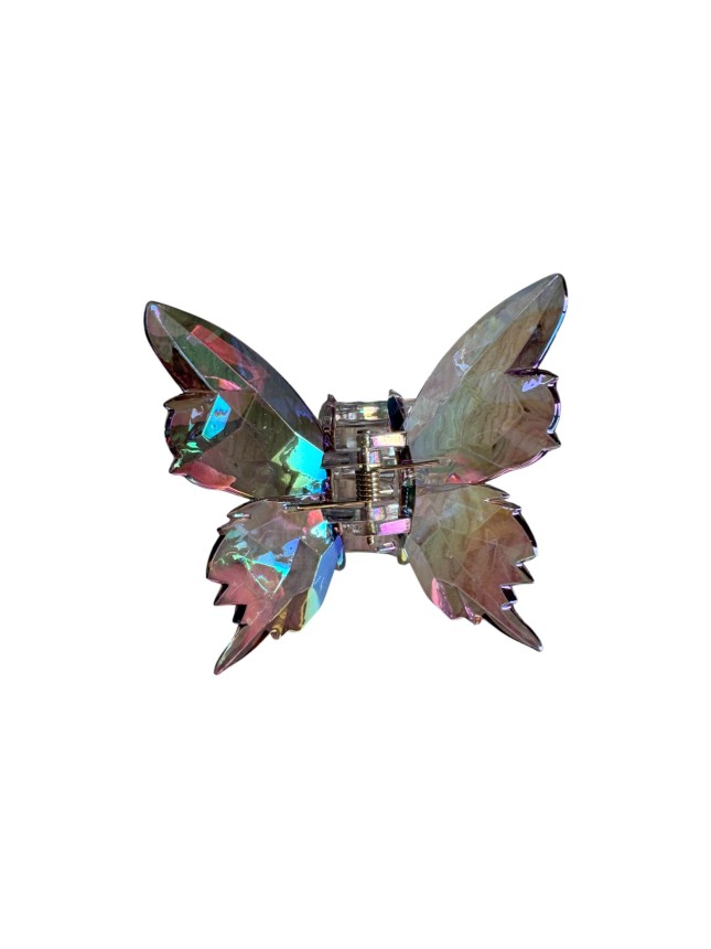 Ro-Ro Accessories Κλάμερ Μαλλιών Ιριδίζον Πεταλούδα 7,5cm (02-0383)