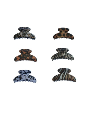 Ro-Ro Accessories Κλάμερ μαλλιών animal print 9cm (01-0118)