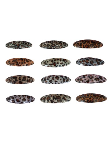  Ro-Ro Accessories Κλιπ μαλλιών με μπαρέτα animal print 9cm (11-0205)