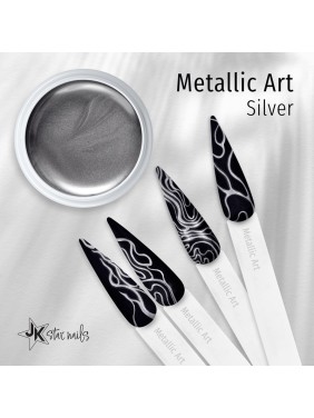 Gellie Metallic Art Gel Silver 18ml