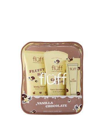 Fluff Face & Body Care Set Vanilla Chocolate 3pcs