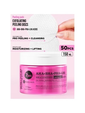 7DAYS Exfoliating Peeling Pads AHA+BHA-PHA+LHA