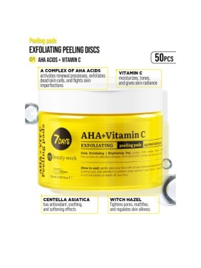 7DAYS Exfoliating Peeling Pads AHA+VITAMIN C