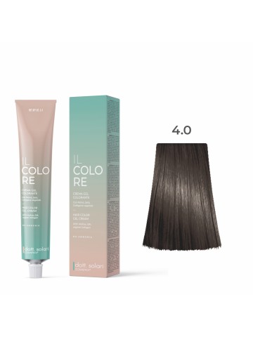Dott.solari IL Colore Βαφή Μαλλιών Gel Xωρίς Αμμωνία No 4.0 Καστανό - 100ml