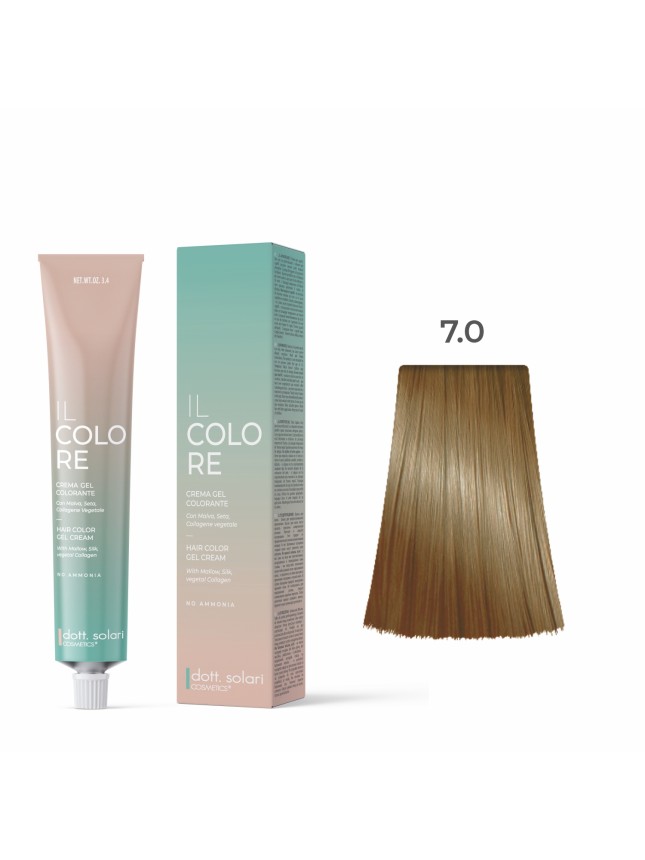 Dott.solari IL Colore Βαφή Μαλλιών Gel Xωρίς Αμμωνία No 7.0 Ξανθό - 100ml