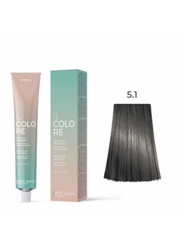 Dott.solari IL Colore Βαφή Μαλλιών Gel Xωρίς Αμμωνία No 5.1 Καστανό Ανοιχτό Σαντρέ - 100ml
