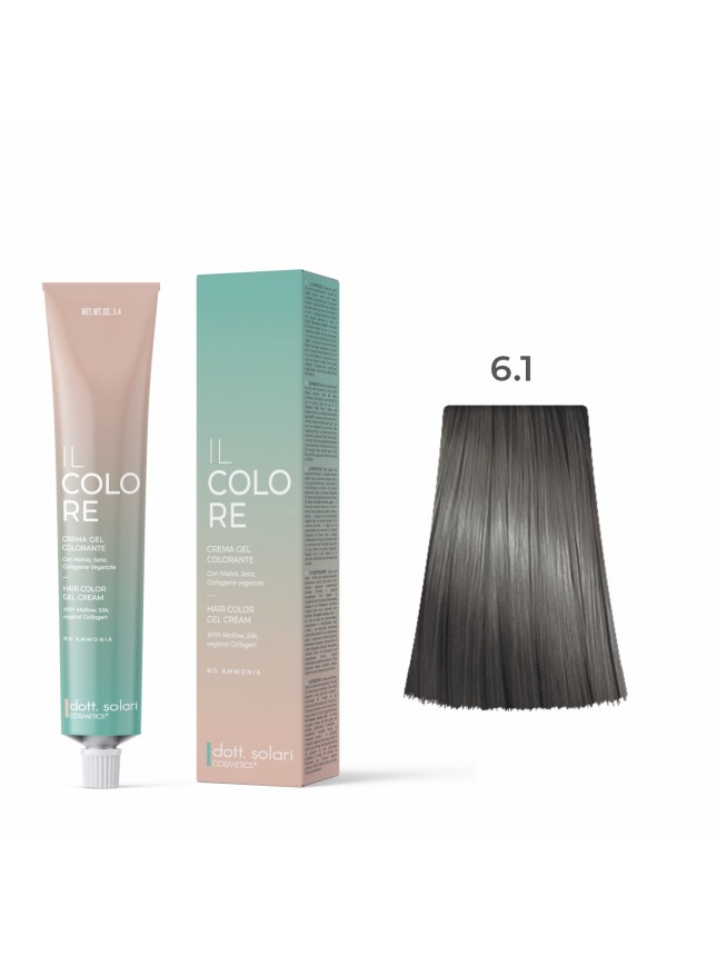 Dott.solari IL Colore Βαφή Μαλλιών Gel Xωρίς Αμμωνία No 6.1 Ξανθό Σκούρο Σαντρέ - 100ml