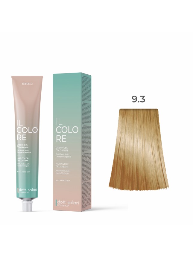 Dott.solari IL Colore Βαφή Μαλλιών Gel Xωρίς Αμμωνία No 9.3 Ξανθό Πολύ Ανοιχτό Ντορέ - 100ml