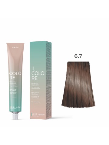 Dott.solari IL Colore Βαφή Μαλλιών Gel Xωρίς Αμμωνία No 6.7 Ξανθό Σκούρο Σοκολατί - 100ml