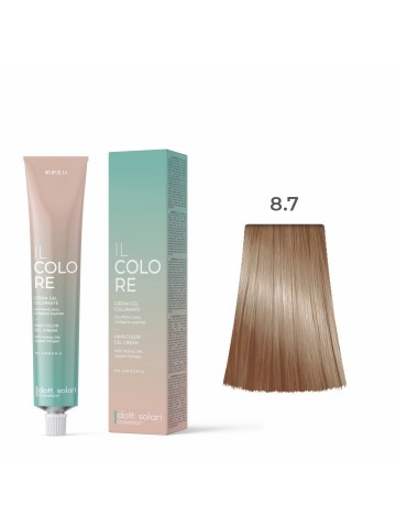 Dott.solari IL Colore Βαφή Μαλλιών Gel Xωρίς Αμμωνία No 8.7 Ξανθό Ανοιχτό Σοκολατί - 100ml