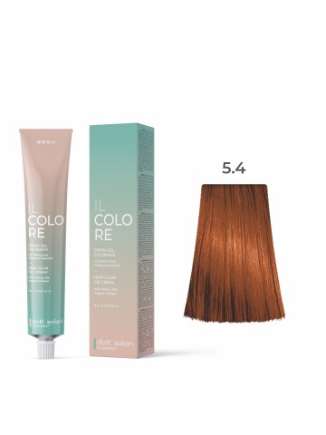 Dott.solari IL Colore Βαφή Μαλλιών Gel Xωρίς Αμμωνία No 5.4 Καστανό Ανοιχτό Χάλκινο - 100ml