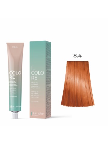 Dott.solari IL Colore Βαφή Μαλλιών Gel Xωρίς Αμμωνία No 8.4 Ξανθό Ανοιχτό Χάλκινο - 100ml