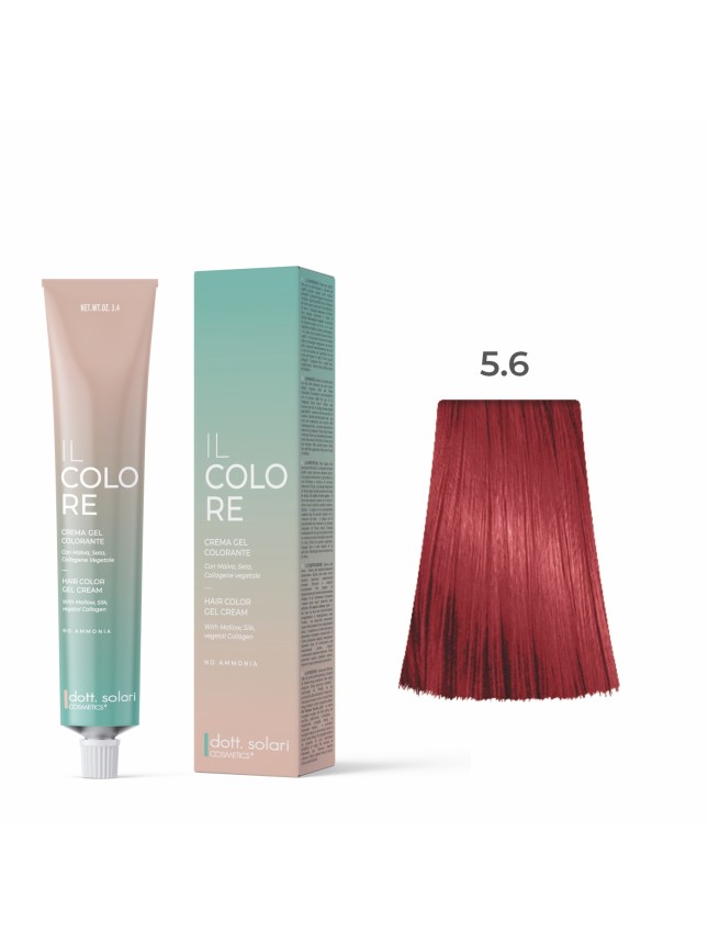 Dott.solari IL Colore Βαφή Μαλλιών Gel Xωρίς Αμμωνία No 5.6 Καστανό Ανοιχτό Κόκκινο - 100ml