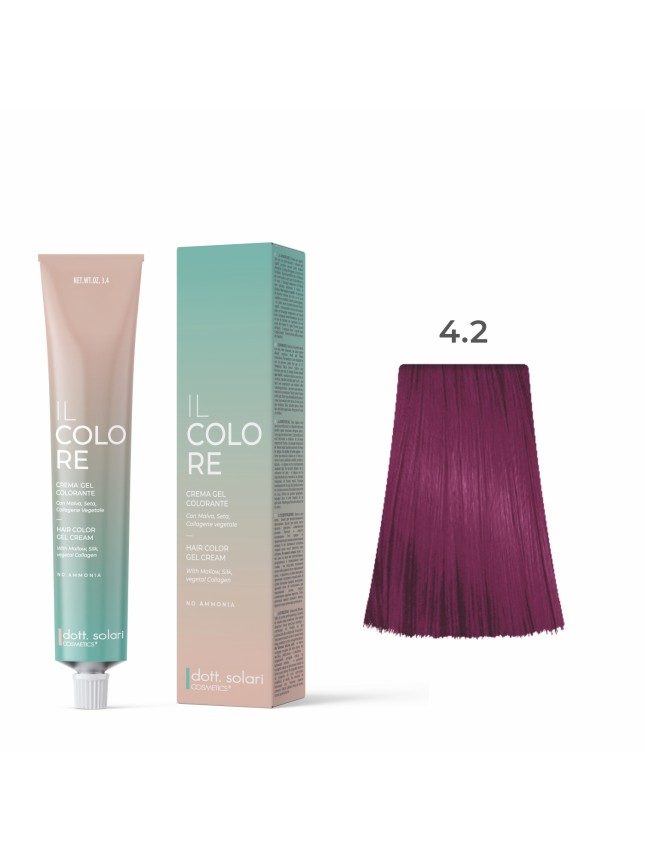 Dott.solari IL Colore Βαφή Μαλλιών Gel Xωρίς Αμμωνία No 4.2 Καστανό Βιολέ - 100ml