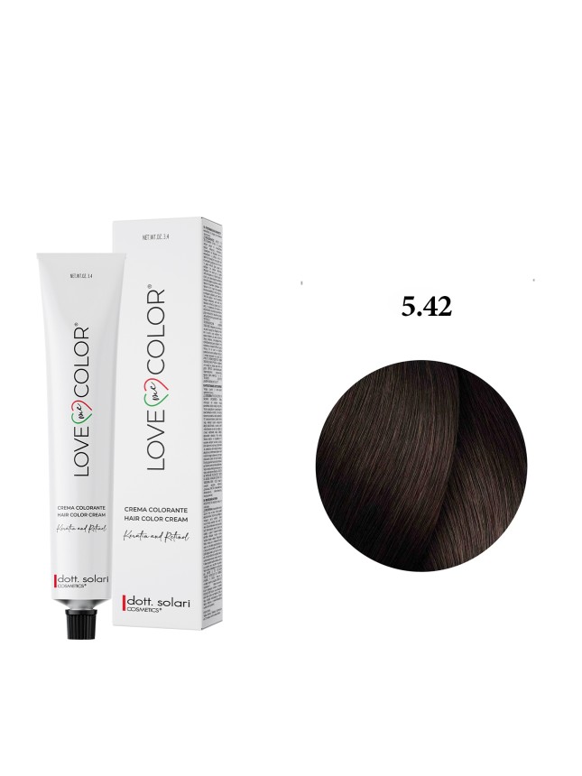 dott.Solari Love Me Color Βαφή μαλλιών 5.42 Καστανό Ανοιχτό Χάλκινο Ιριζέ 100ml