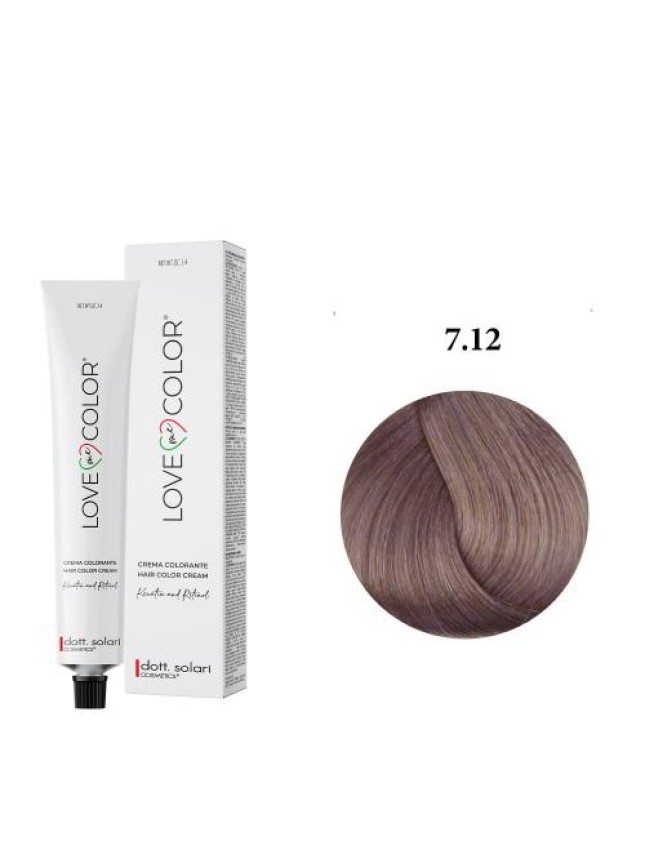 dott.Solari Love Me Color Βαφή μαλλιών 7.12 Ξανθό Σαντρέ Ιριζέ 100ml