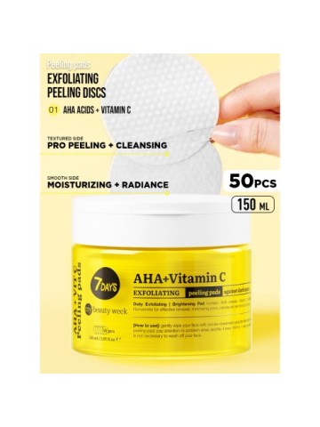 7DAYS Exfoliating Peeling Pads AHA+VITAMIN C