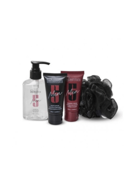 IDC Men’s 5 Bag Giftset Red – 160ml Shower Gel, 60ml Body Lotion, 60ml Shaving Cream & Puff 42084 